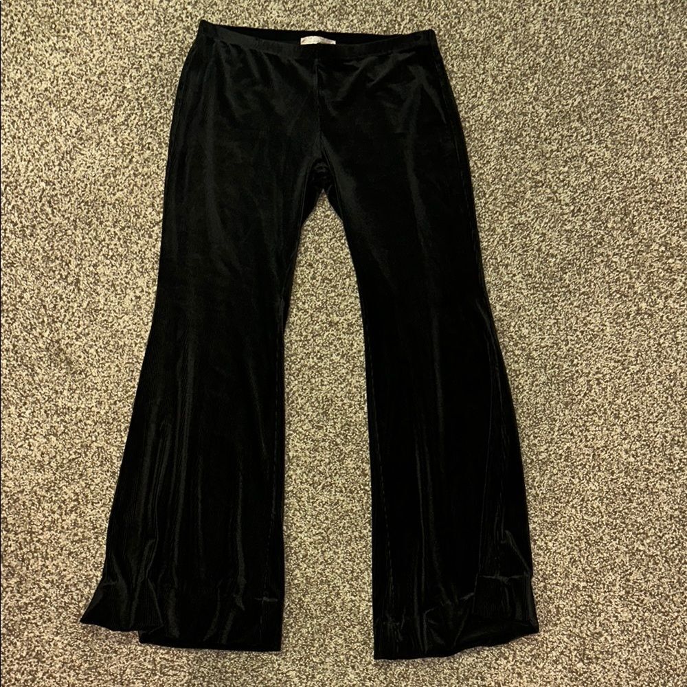 Band of Gypsies Black Corduroy Flare Yoga Pants